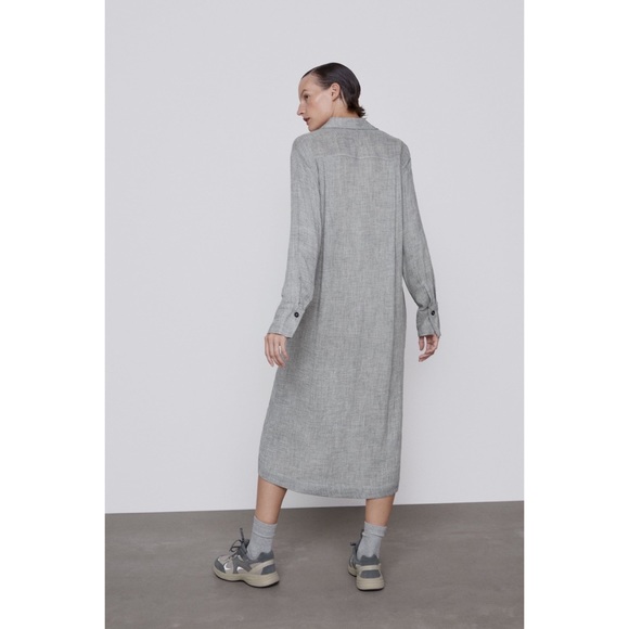 Zara Long Shirt/Dress in Grey - Picture 3 of 8